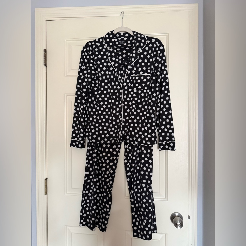 Kate Spade Black and White Cloud PJ Set